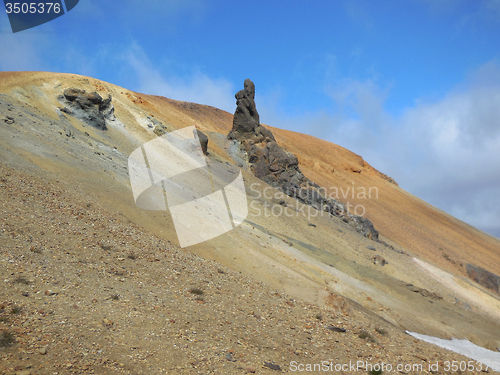 Image of rock formation in Iceland