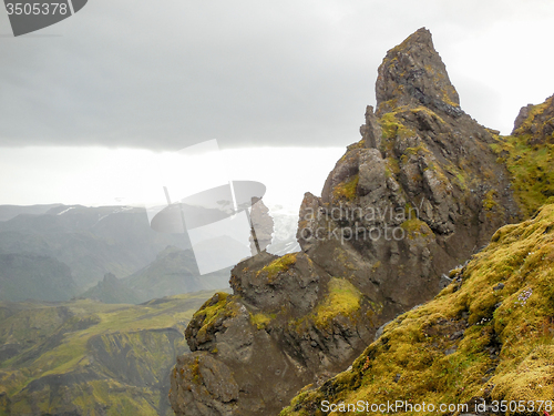 Image of rock formation in Iceland