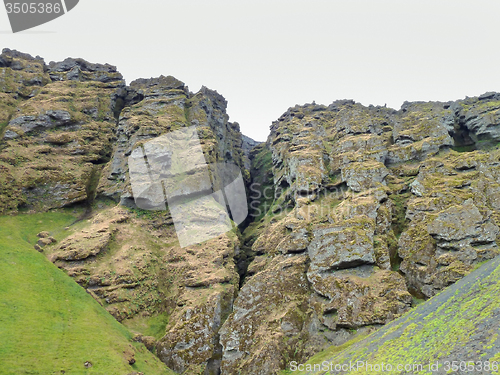 Image of rock formation in Iceland