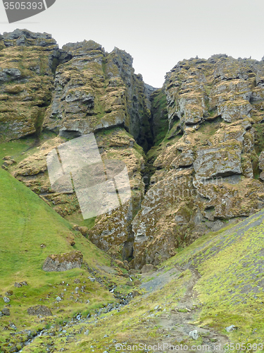 Image of rock formation in Iceland
