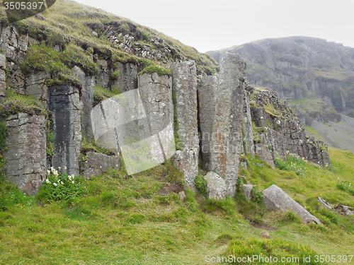 Image of rock formation in Iceland
