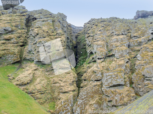 Image of rock formation in Iceland