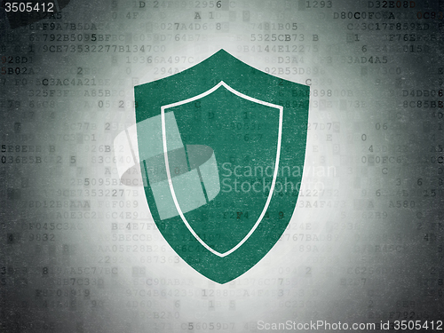 Image of Safety concept: Shield on Digital Paper background
