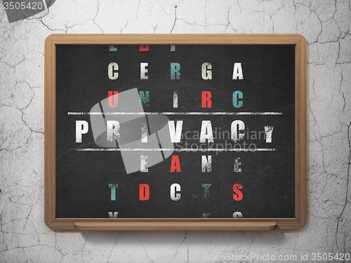 Image of Protection concept: Privacy in Crossword Puzzle