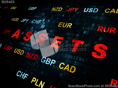 Image of Currency concept: Assets on Digital background