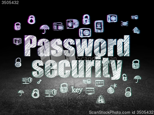 Image of Security concept: Password Security in grunge dark room