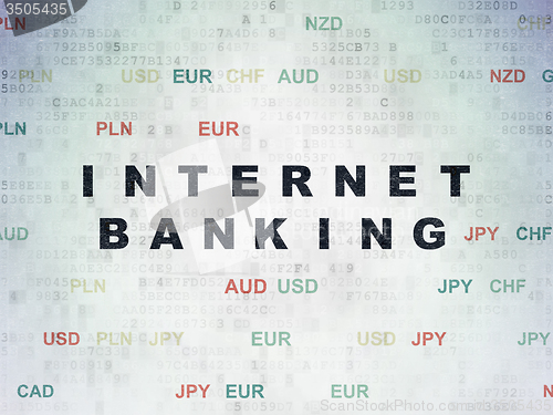 Image of Currency concept: Internet Banking on Digital Paper background
