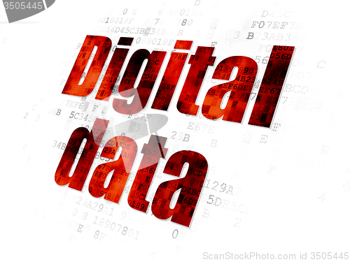 Image of Information concept: Digital Data on Digital background