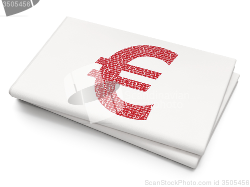 Image of Banking concept: Euro on Blank Newspaper background