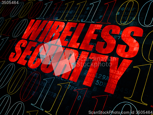 Image of Safety concept: Wireless Security on Digital background