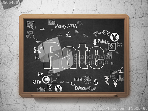 Image of Banking concept: Rate on School Board background