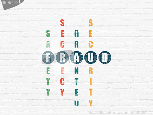Image of Security concept: Fraud in Crossword Puzzle