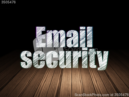 Image of Safety concept: Email Security in grunge dark room