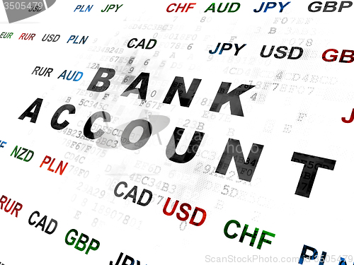 Image of Currency concept: Bank Account on Digital background