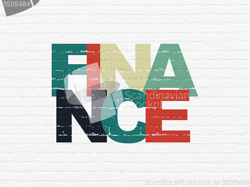 Image of Business concept: Finance on wall background