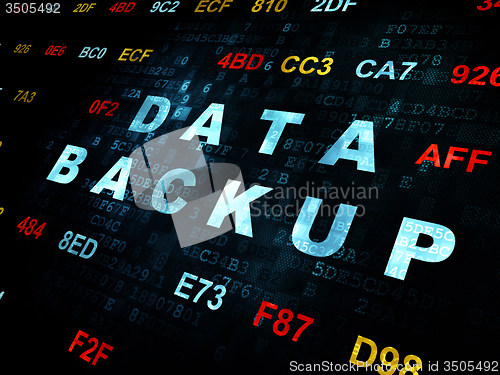 Image of Data concept: Data Backup on Digital background