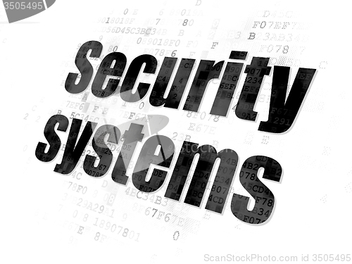 Image of Safety concept: Security Systems on Digital background