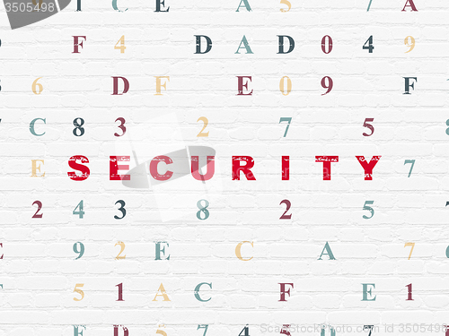 Image of Security concept: Security on wall background