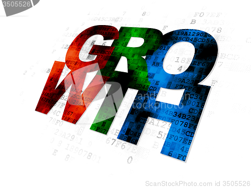 Image of Finance concept: Growth on Digital background