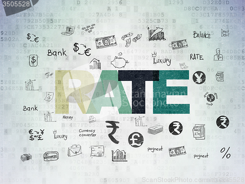 Image of Money concept: Rate on Digital Paper background