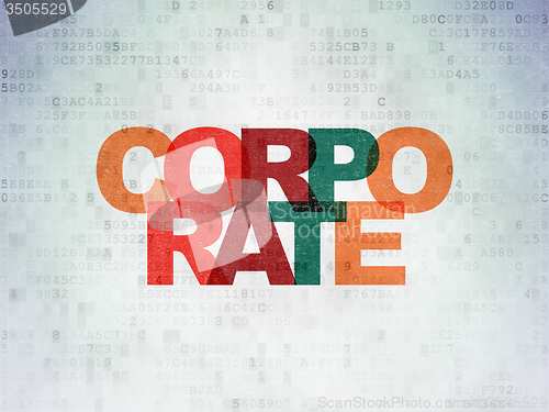 Image of Business concept: Corporate on Digital Paper background