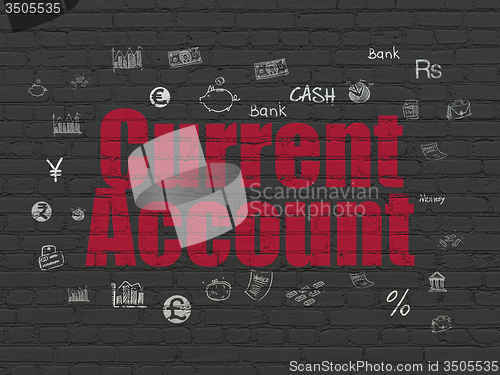 Image of Banking concept: Current Account on wall background