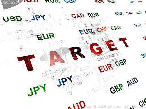 Image of Business concept: Target on Digital background