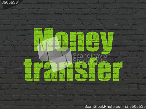 Image of Banking concept: Money Transfer on wall background