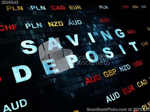 Image of Banking concept: Saving Deposit on Digital background