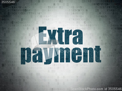 Image of Currency concept: Extra Payment on Digital Paper background