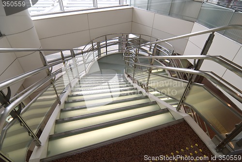 Image of modern glass stairs