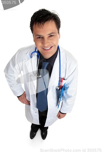 Image of Doctor looking up and smiling