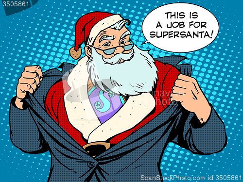 Image of Santa Claus super hero