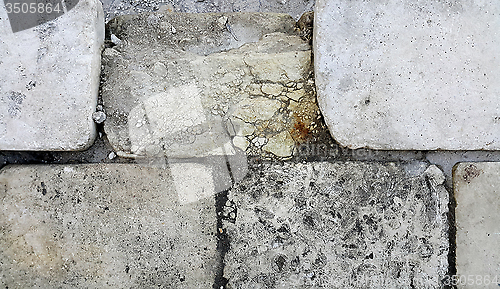 Image of Old limestone block with artifact