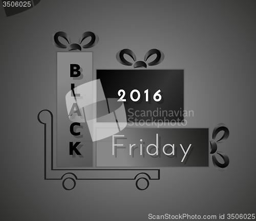 Image of black friday and shopping cart