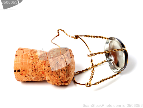 Image of Cork from champagne wine and muselet