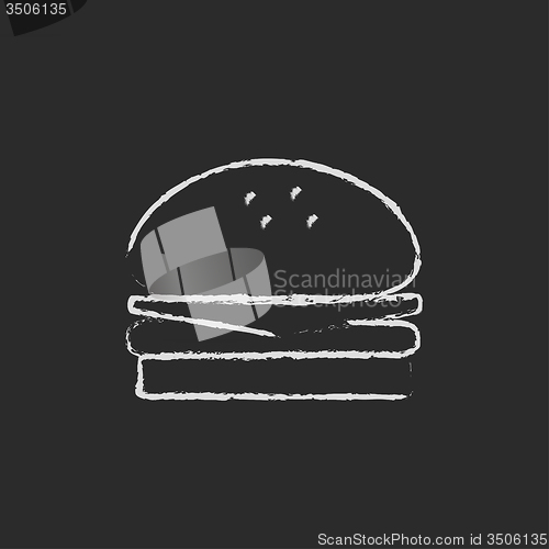 Image of Hamburger icon drawn in chalk.