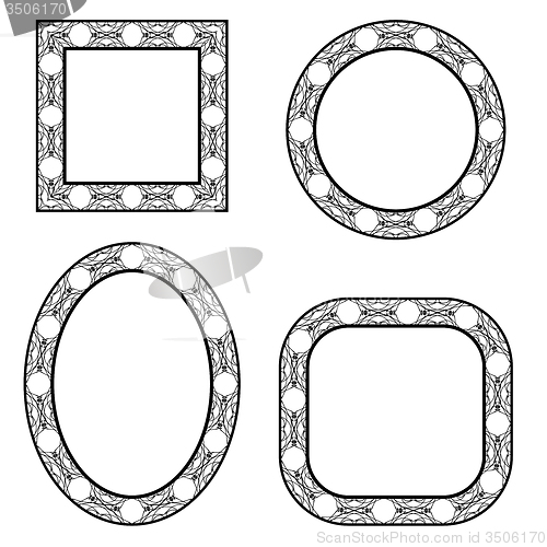Image of Set of Circle Decorative Frames