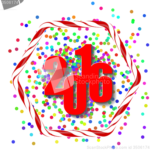 Image of Colorful Confetti Christmas Background