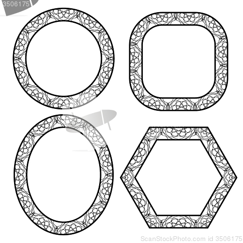 Image of Set of Circle Decorative Frames