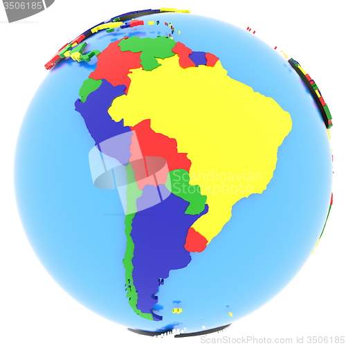 Image of South America on Earth