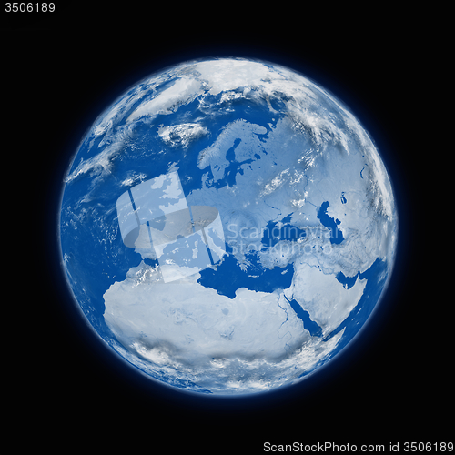 Image of Europe on planet Earth