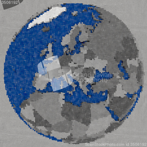Image of Drawing of Europe on Earth