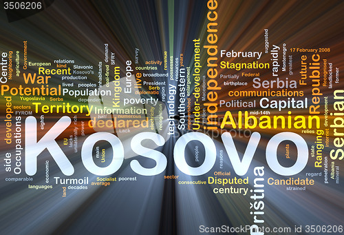 Image of Kosovo background concept glowing