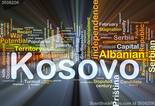 Image of Kosovo background concept glowing
