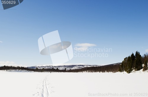 Image of Frozen Lake Landscape