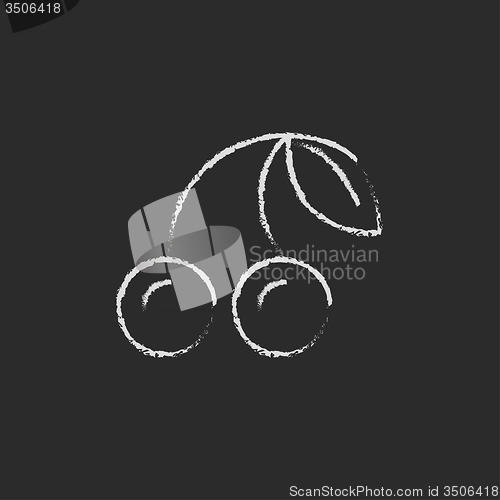Image of Cherry icon drawn in chalk.