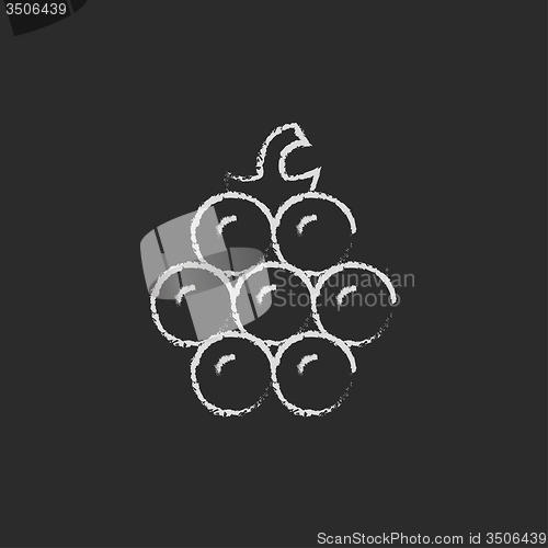 Image of Raspberry icon drawn in chalk.
