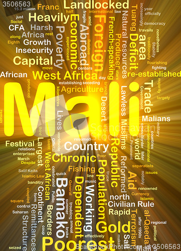 Image of Mali background concept glowing