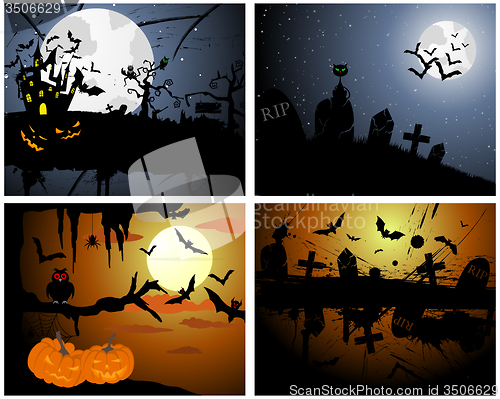 Image of Set of Halloween Greeting Cards